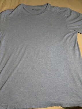 Travis Mathew Men's Heather Light Blue Crew Tee